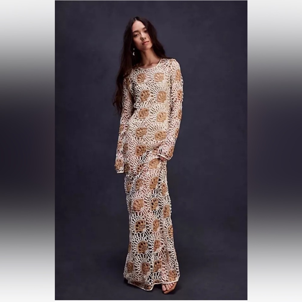 Free People Delfi Julian Dress Bodysuit Nude Lining Ivory